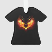 Angel Fire Heart met Wings Ornament (achterkant)
