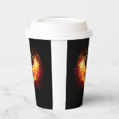 Angel Fire Heart met Wings Papieren Bekers (Links)