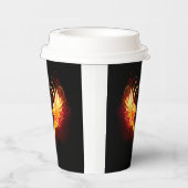 Angel Fire Heart met Wings Papieren Bekers (Rechts)