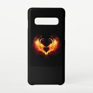 Angel Fire Heart met Wings Samsung Galaxy S10 Hoesje