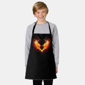 Angel Fire Heart met Wings Schort (Gedragen)