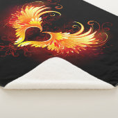 Angel Fire Heart met Wings Sherpa Deken (3/4)