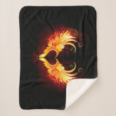 Angel Fire Heart met Wings Sherpa Deken (Voorkant)