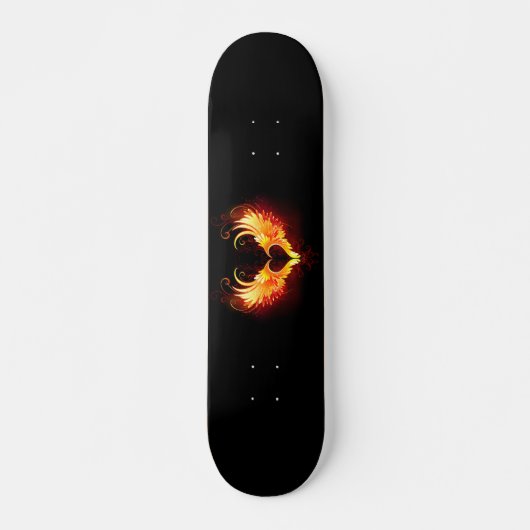 Angel Fire Heart met Wings Skateboard (Voorkant)