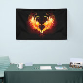 Angel Fire Heart met Wings Spandoek (Beurs)