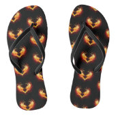 Angel Fire Heart met Wings Teenslippers (Voetbed)