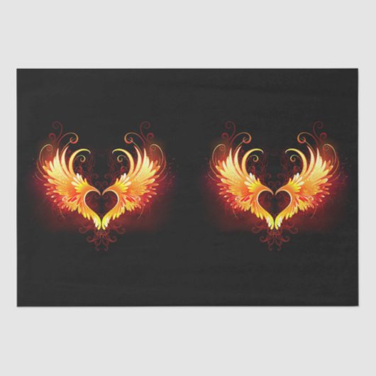 Angel Fire Heart met Wings Tissuepapier (Voorkant)