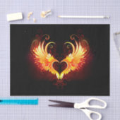 Angel Fire Heart met Wings Tissuepapier (Craft)
