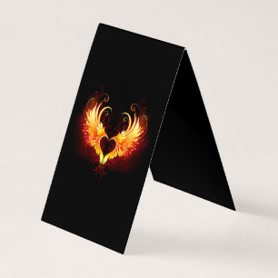 Angel Fire Heart met Wings Visitekaartjes