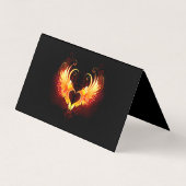 Angel Fire Heart met Wings Visitekaartjes (Achterkant)