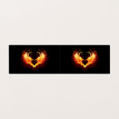 Angel Fire Heart met Wings Visitekaartjes (Buitenkant ongevouwen)