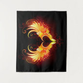 Angel Fire Heart met Wings Wandkleed (Voorkant)