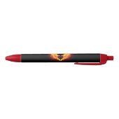 Angel Fire Heart met Wings Zwarte Inkt Pen (Bodem)