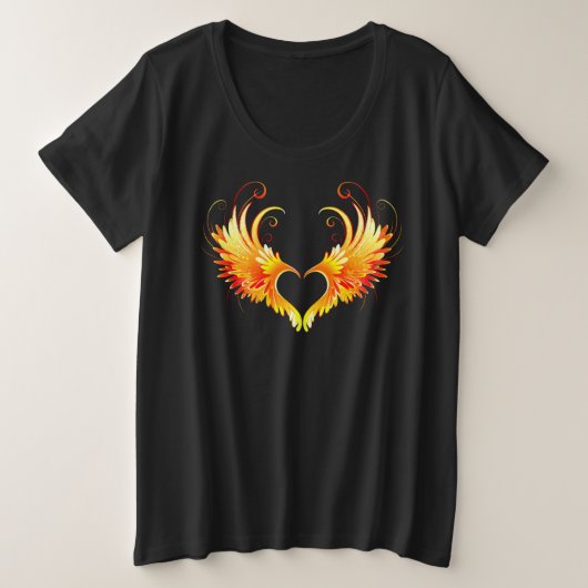 Angel Fire Heart with Wings (Design devant)
