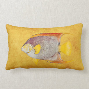 Angel Fish Antiek Hawaiian Print Sjabloon Kussen