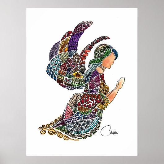 Angel Flight Poster in White (Voorkant)