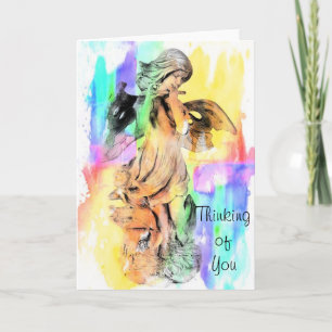 Angel Flute Thinking van jou Bedankkaart