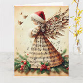 angel Folded Greeting Card Kaart (Gele Bloem)