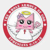 Angel Ga Ga Ronde Stickers (Voorkant)