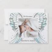 Angel garçon faire-part de naissance (Devant)