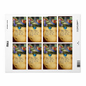 Angel Gathering Flowers in een hemel landschap Etiket (Full Sheet)