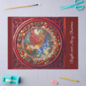 Angel Gathering Flowers Red Floral Crown Kerstmis Tissuepapier (Craft)