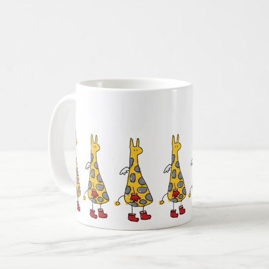Angel Giraffes Marcher Café Mug (Devant gauche)