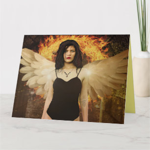  ANGEL GIRL ART FANTASY BIRTHDAY-KAARTEN KAART