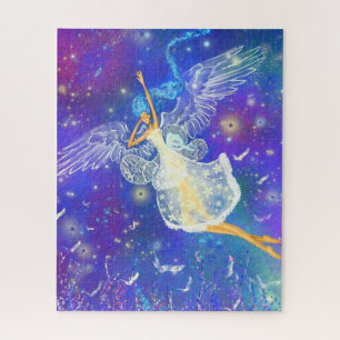 Angel Girl Fantasy Jigzaag Puzzle Painting Legpuzzel