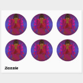 Angel Girl Ronde Sticker (Vel)