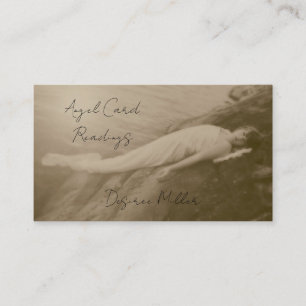 Angel Girl  Sepia Angel Kaart Reading Visitekaartje