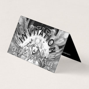 Angel Goddess Life Celebration Verjaardag Uitnodig Kaart