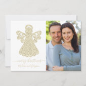 Angel Gold Glitter Flat Kaart (Voorkant)