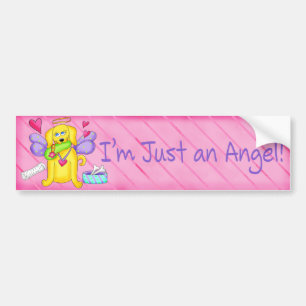 Angel Golden Yellow Dog met scheen Bumpersticker