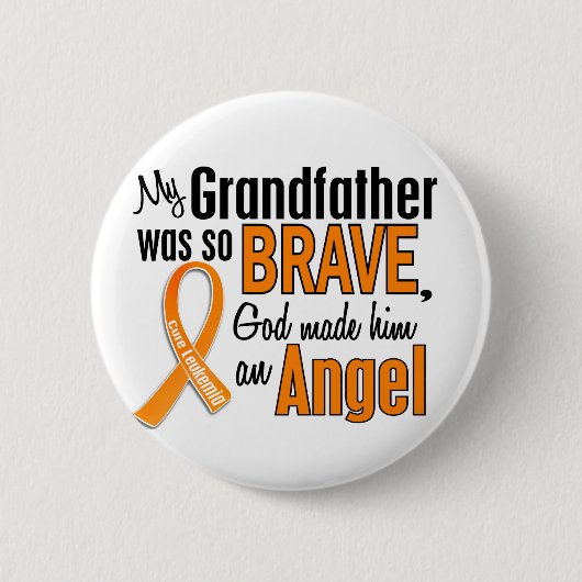 Angel Grandfather Leukemia Ronde Button 5,7 Cm (Voorkant)