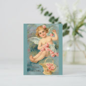 Angel Greetings Cute Floral Briefkaart (Staand voorkant)