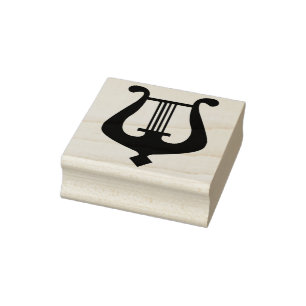 angel harp kunststempel 	rubberstempel