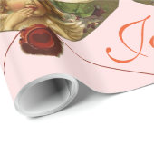 ANGEL HART RODE WAX SEAL Love Peace Joy Cadeaupapier (Rol Hoek)