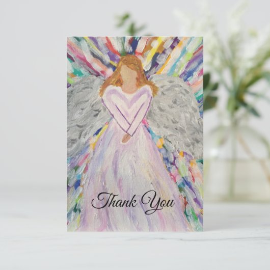 Angel - Hartelijk dank  Bedankkaart (Staand voorkant)