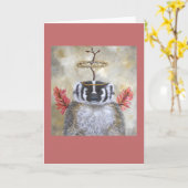 Angel Hazel la carte de voeux du blaireau (Fleur jaune)