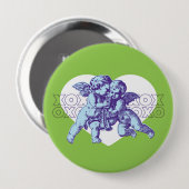 Angel Heart Button Blue/Paars/Green (Voorkant /achterkant)