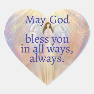 Angel Heart Pray God zegene u Christelijke Sticker