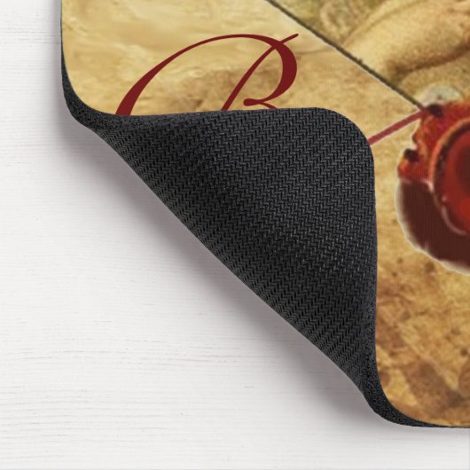 ANGEL HEART RED WAX SEAL PARCHMENT Monogram Muismat (Hoek)