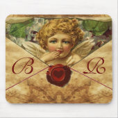 ANGEL HEART RED WAX SEAL PARCHMENT Monogram Muismat (Voorkant)