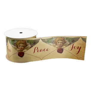 ANGEL HEART RED WAX SEAL PERCHMENT Love Peace Joy Lint