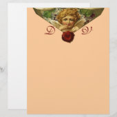 ANGEL HEART WAX SEAL Monogram roze (Voorkant / Achterkant)