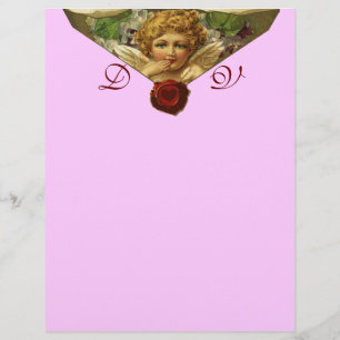 ANGEL HEART WAX SEAL Monogram roze