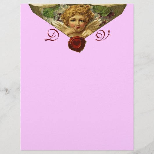 ANGEL HEART WAX SEAL Monogram roze (Voorkant)