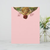 ANGEL HEART WAX SEAL Monogram roze (Staand voorkant)