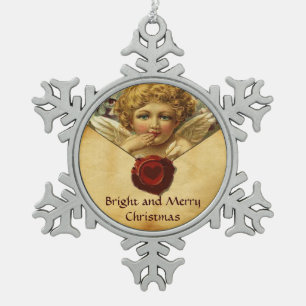 ANGEL HEART WAX SEAL PARCHCHMENT TIN SNEEUWVLOK ORNAMENT